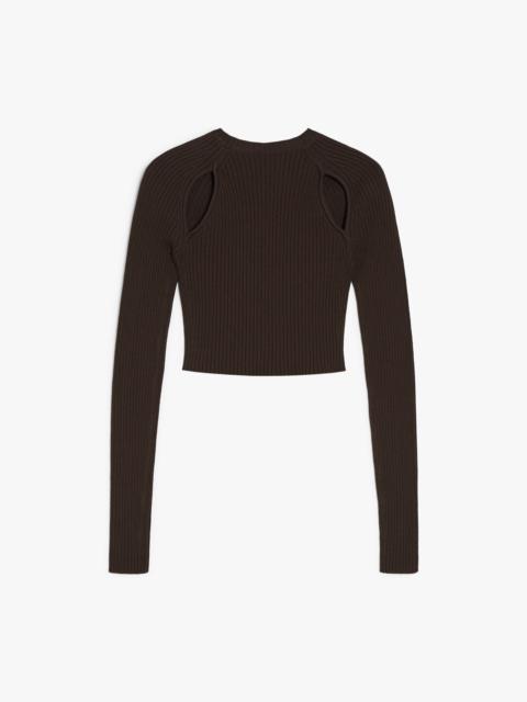 ALA1234 Close-fitting viscose crêpe jumper