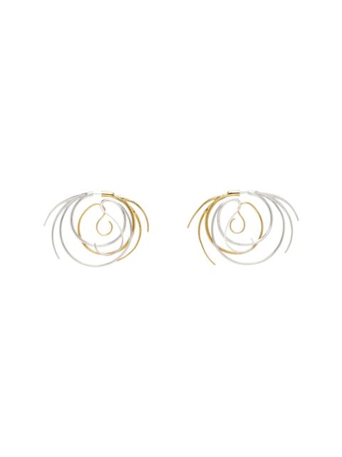Silver & Gold Vortice Large Earrings
