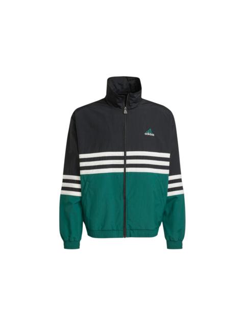 adidas Track Jacket Black Collegiate Green