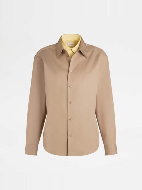 SHIRT IN POPLIN - BEIGE