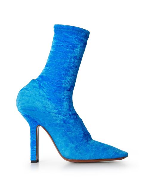 Velvet Boomerang Sock Ankle Boots