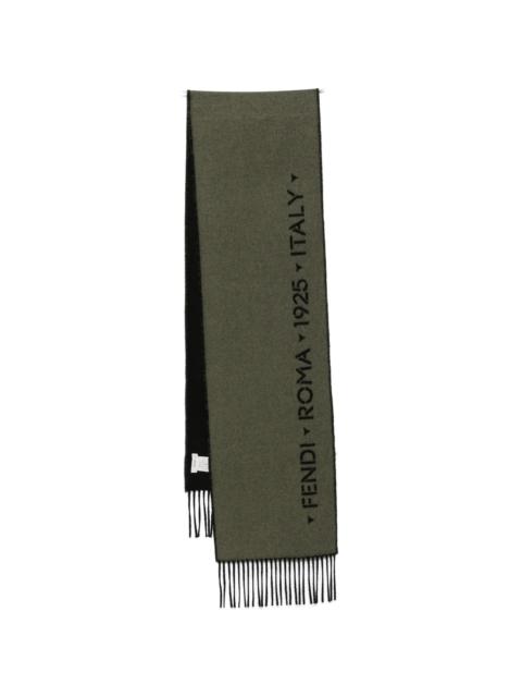 Fendi Logo-print Fringed Scarf