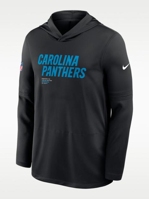 Carolina Panthers Pure Fury Sideline Men's Nike Dri-FIT NFL Long-Sleeve Hooded Top