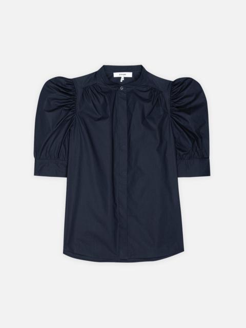 The Gathered Top in Navy