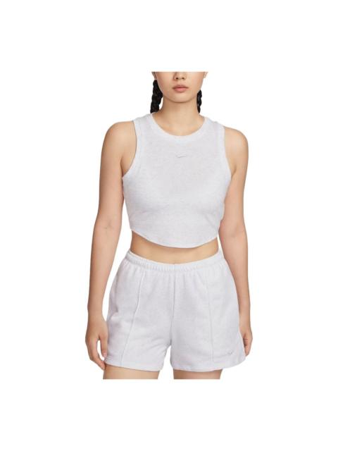 (WMNS) Nike Sportswear Essentials Tank Asia Sizing 'White Grey' FB8280-051