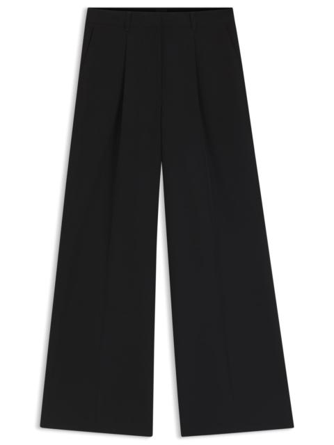 REGULAR-FIT WIDE-LEG PANTS IN STRETCH FABRIC