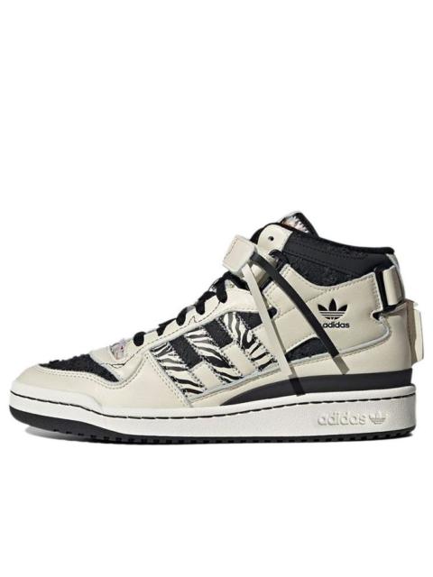 adidas originals Unisex Forum Mid Sneakers Creamy 'White Black' GX3957