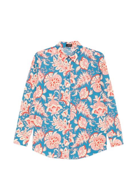 floral-print shirt