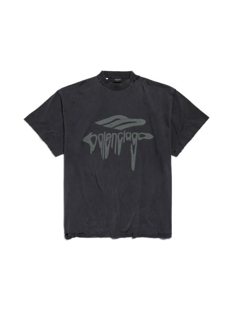 Men's 3b Liquefied T-shirt Oversized in Black/grey