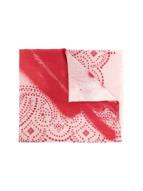 Greco-print lightweight scarf