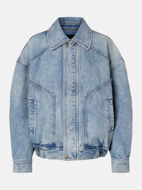 Denim blouson jacket