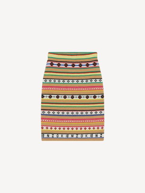 'Fairisle' jacquard skirt