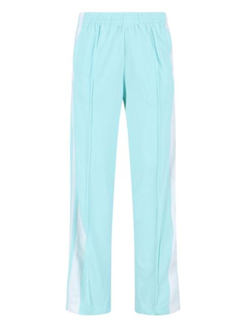 Adibreak press stud-fastening stripe trousers