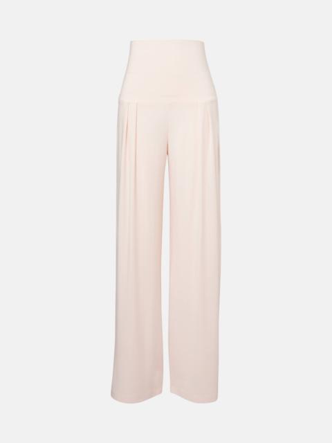 High-rise wide-leg pants