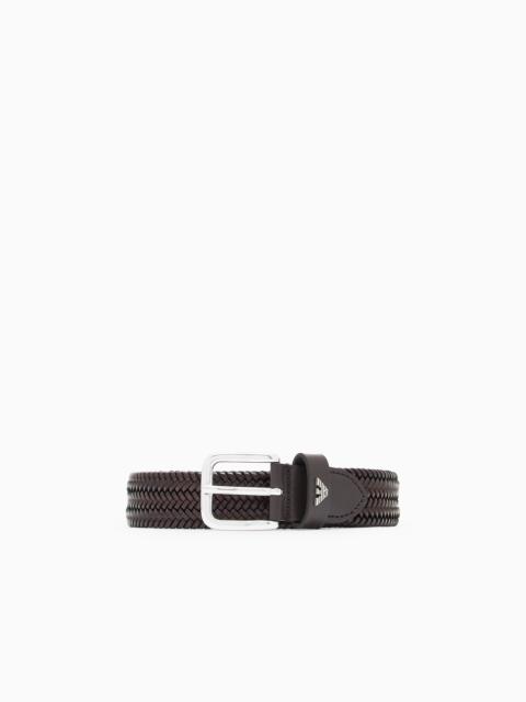 WOVEN-LEATHER BELT