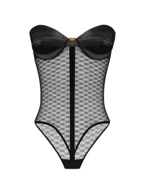 monogram jacquard bodysuit