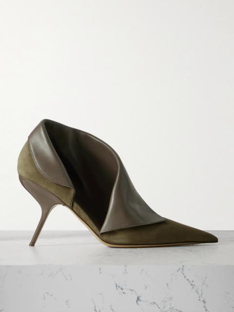 Eva Leather-trimmed Suede Ankle Boots