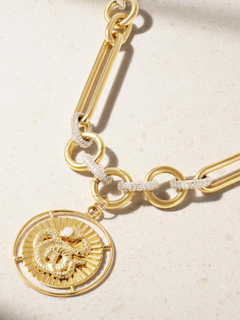 Wholeness Convertible 18-karat Yellow And White Gold Diamond Necklace