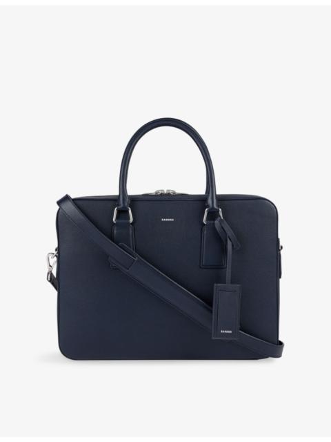 Grained Large Leather Briefcase