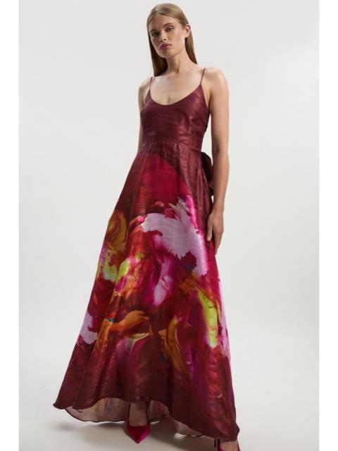 Petite Lily Macrae - Textured Strappy Woven Prom Dress