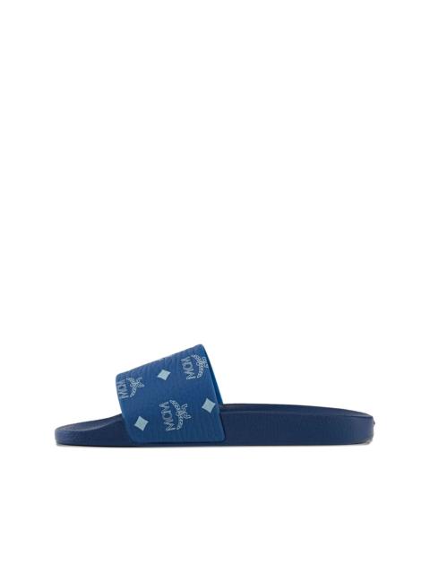 monogram-print slides