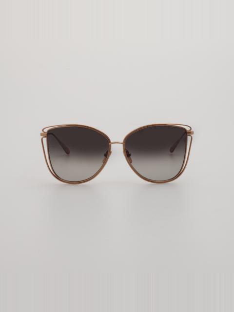 Dinah Sunglasses in Matt Rose Gold