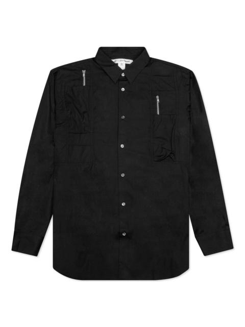 zip-pocket long-sleeve shirt
