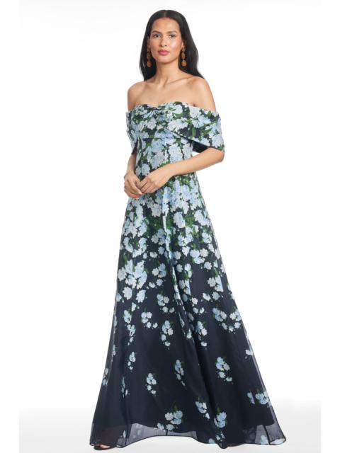 KENNEDY GOWN - NAVY DEGRADE FLORALS