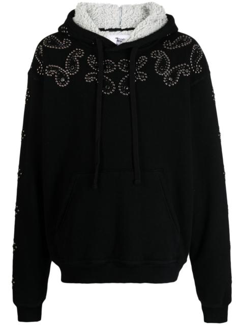 bead-embellished Western-style hoodie