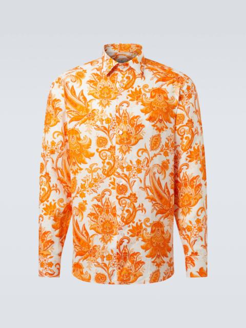 Roma printed linen shirt