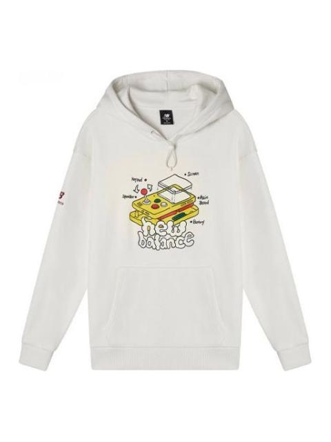 New Balance Graphic Print Hoodie 'White' AMT11336-IV