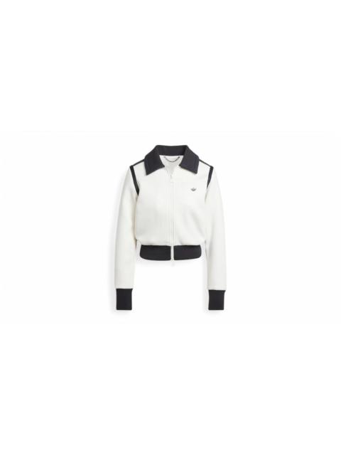 adidas Women's Premium Collared Track Top Off White