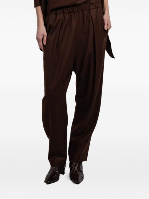 Jackie elasticated-waist pleated trousers