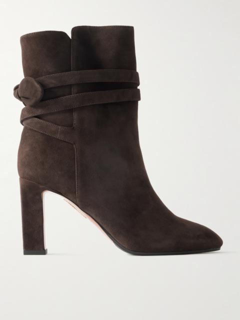 Very Bow Tie 105 Suede Ankle Boots