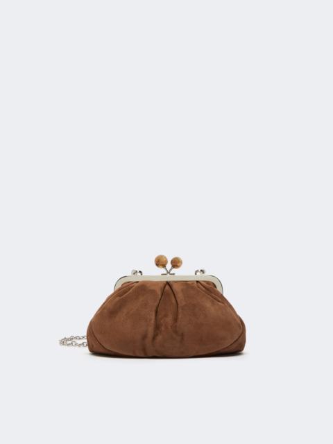 Small suede Pasticcino Bag - DARK BROWN