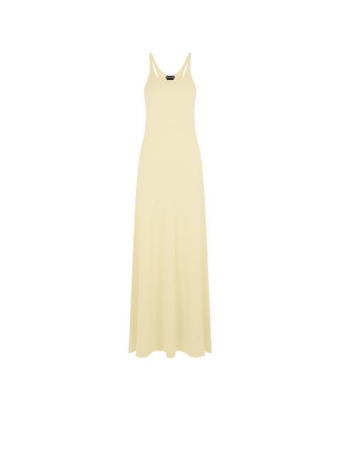 FINE MERINO SLEEVELESS LONG TANK DRESS