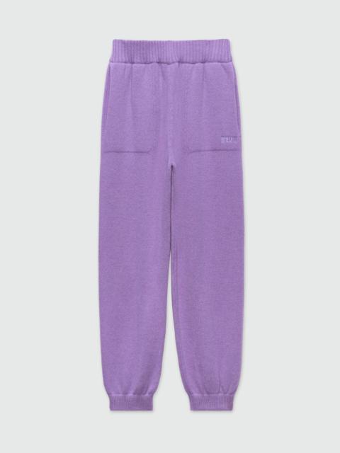 Purple cashmere blend joggers