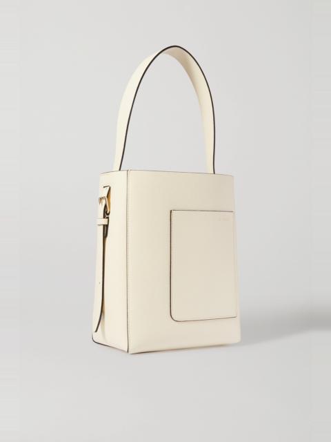 Secchiello printed textured-leather tote