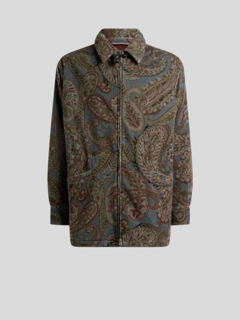 VELVET JACKET WITH PAISLEY PRINT