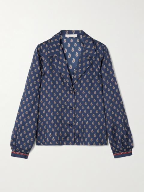 Elene Paisley-print Silk-satin Blouse