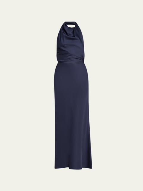 Reannon Draped Satin Gown