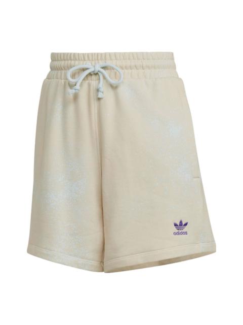 (WMNS) adidas Allover Print Loose Shorts Asia Sizing 'Beige Purple' HL6610