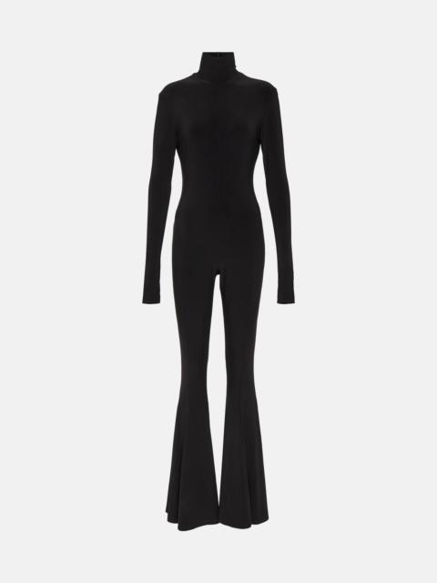 Turtleneck flared jumpsuit