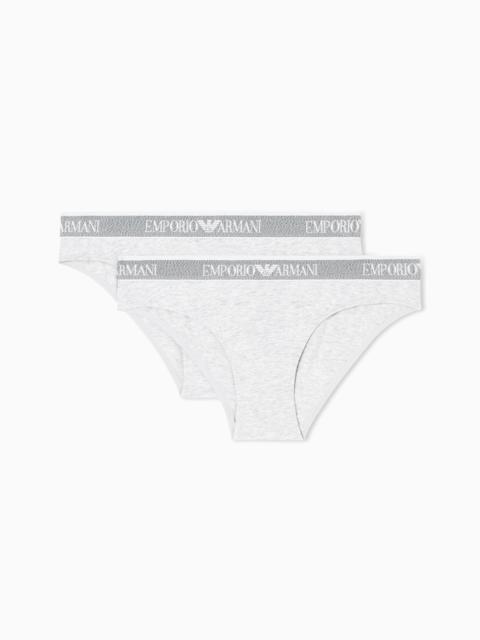 TWO-PACK OF ASV ICONIC ORGANIC-COTTON BRIEFS WITH LOGO WAISTBAND