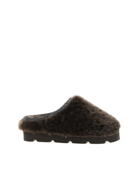 Monili shearling slippers