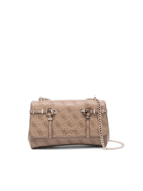 buckle patterned leather cross body bag