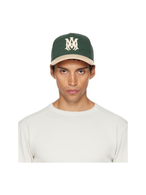 Green & Beige Two Tone Canvas Cap