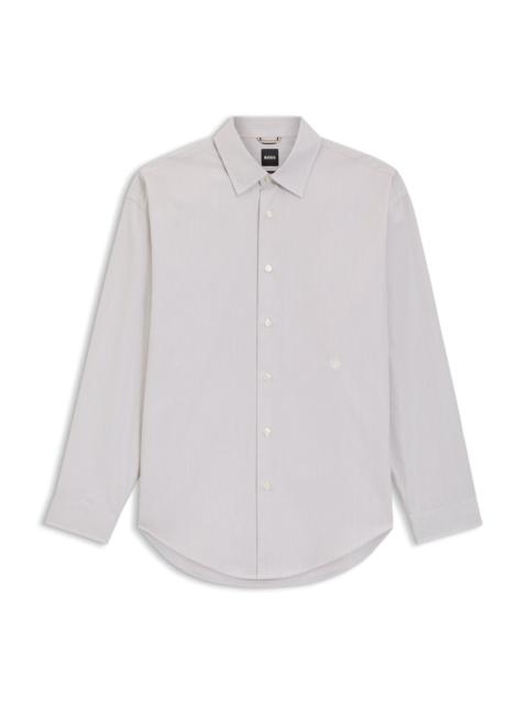 STRIPED RELAXED-FIT SHIRT IN COTTON POPLIN