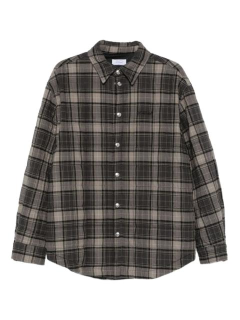 checked quilted shirt jacket