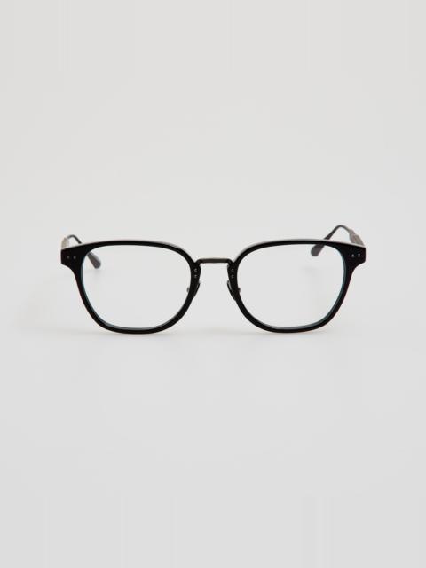 Jeffrey Optical Frame in Black and Matt Nickel